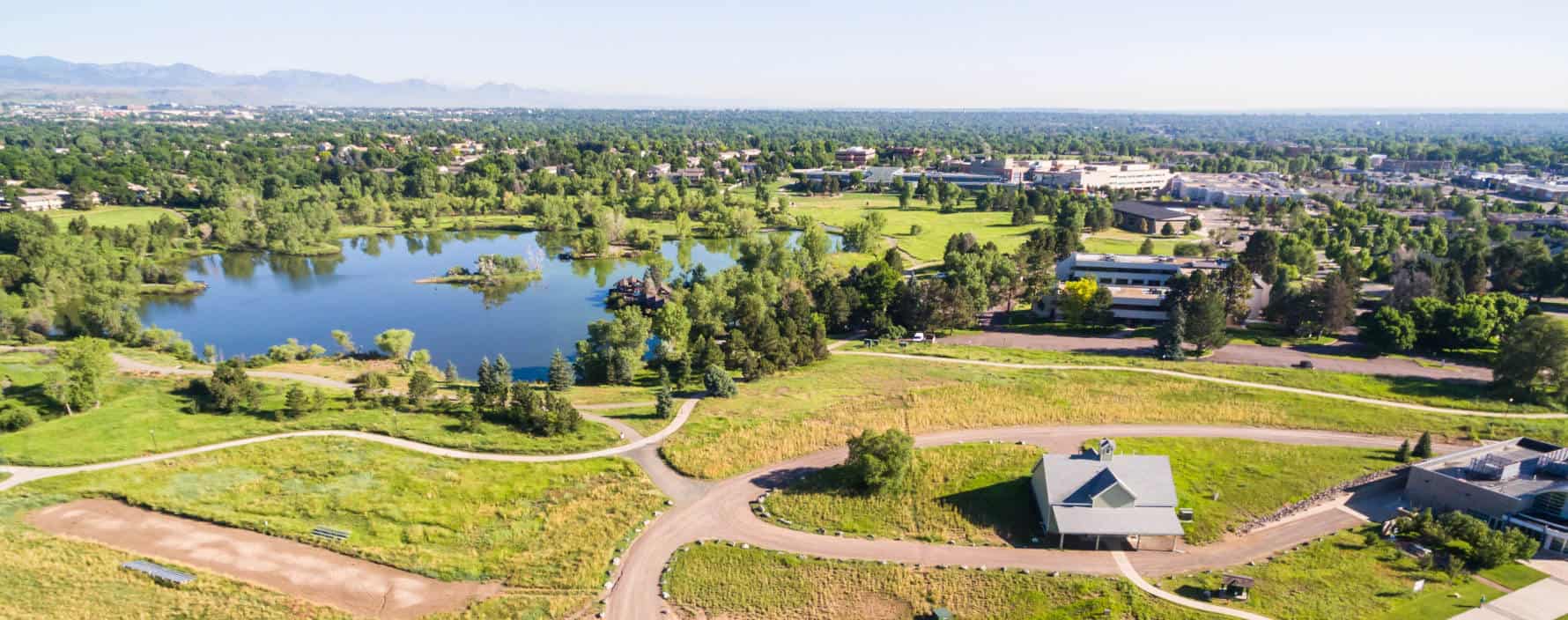 Lakewood Colorado neighborhood with mountain views